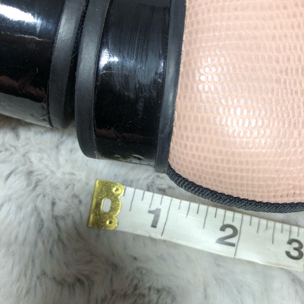 Cap Toe Low Heel Lizard Print Career Shoes - Picture 7 of 12